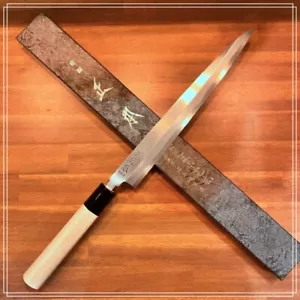 Masamoto Sohonten Coltello da Cucina Giapponese per Sashimi 240mm Acciaio Bianco - Foto 1 di 7