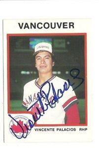 Vincente Palacios 1987 ProCards Vancouver Canadians autographed signed card 