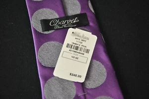 NWT Charvet Silk Tie Purple Gray Circles Geometric 1525RB - Picture 1 of 6