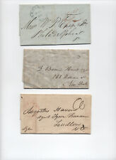 3 1840s stampless folded letters Natick MA, Baltimore, Concord NH [y8825]