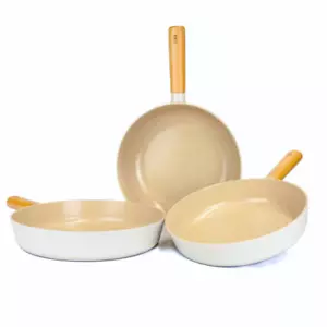Juego de 3 sartenes antiadherentes de cocina NEOFLAM FIKA, sartén con revestimiento de cerámica - Imagen 1 de 14