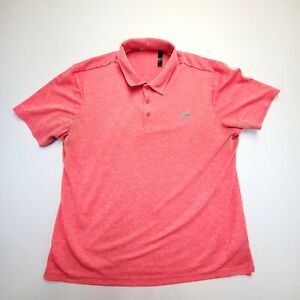 Adidas Golf Polo Shirt Mens XL Pink Heather Short Sleeve Regular Fit