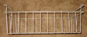 BIG VINTAGE PRIMITIVE METAL WIRE FREEZER STORAGE BASKET 25" 22-3/4" 6" 10-3/8" - Picture 1 of 9