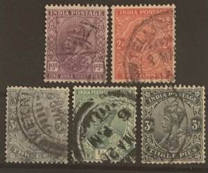 INDIA KGV GEORGE VERY FINE OLD STAMP COLLECTION OVERPRINT WATERMARK LOT 09010522 - Picture 1 of 1