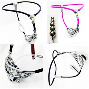 Stainless Steel Male Chastity Belt Device Invisible Pants Shackle BDSM Slave - Picture 1 of 29