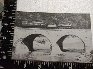 Postkarte Pennsylvania Lokomotive Zug Fluss Aquädukt Landschaft - Bild 1 von 5