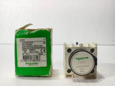 SCHNEIDER LADS2 1-30 SEC 10A ON DELAY TIMER BLOCK TESYS 038610 - Image 1 of 4