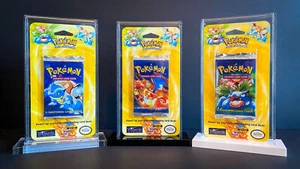 Pokemon Booster Blister Pack Acrylic Display Case WOTC YUGIOH