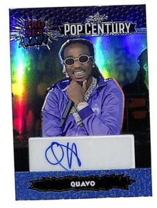 2022 Leaf Pop Century Quavo Pro Set Raps 10/10 Blue Auto Autograph Card Migos