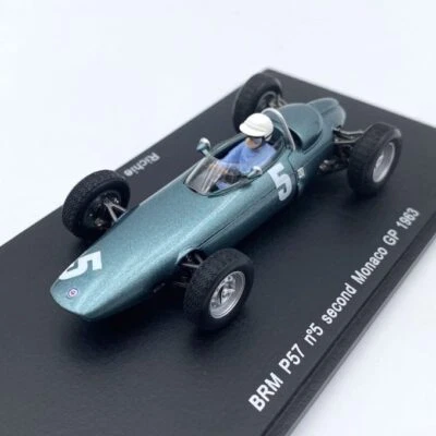 Modellino F1 Spark 1/43 BRM P57 2nd place Monaco GP 1963 #5 R. Ginther - Immagine 1 di 4