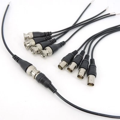 BNC male female cable shielding plug jumper Q9 coaxial signal video tail wire - Image 1 of 4