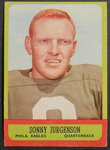 1963 Topps #110 Sonny Jurgenson Philadelphia Eagles - Imagen 1 de 2