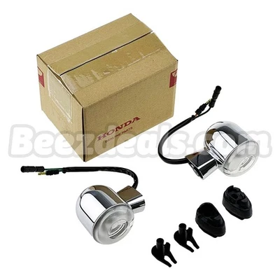 Genuine OEM Chrome LED Front Turn Signal Left & Right EU Model Honda Monkey 125 - Image 1 of 2