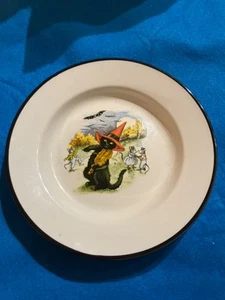 Weltmarkt Vintage Halloween 6,5" Snackteller Katze mit Hut - Bild 1 von 3