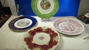 VINTAGE Mismatched China Dinner Plates Floral Assorted Designs Vintage Set Of 4 - Picture 1 of 11