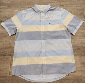 Chaps Men's Easy Care Short Sleeve Button Down Shirt Sz Large - Picture 1 of 4