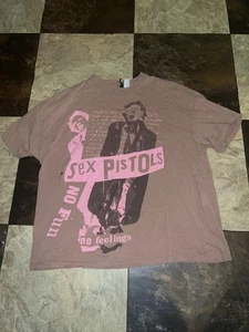Camiseta Sex Pistols No Future No Feelings No Fun Punk 2022 Talla Grande Marrón - Imagen 1 de 7