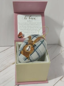 Pier 1 Li Bien Easter Egg Glass Ornament New In Box Hand Painted 2020 - Picture 1 of 7
