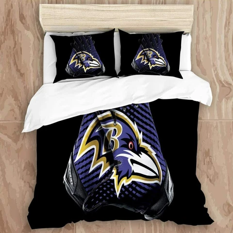 Baltimore Ravens Bedding Set 3PCS Duvet Cover Pillowcase Comforter Cover Gifts Cover