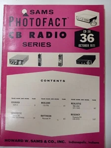 Sams CB Photofact Service Manual CB Radio CB-36 - Picture 1 of 2