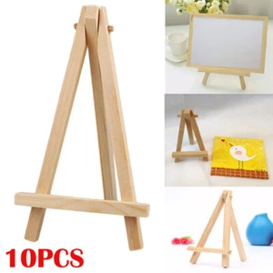 10x Mini Wooden Easel Table Wedding Name Small Stand Card Holder Display Picture - Picture 1 of 1