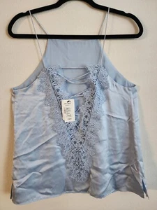 CAMI NYC Charlie Lace Camisole Top, Size L Powder Baby Blue NWT - Picture 1 of 6