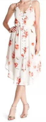 NWT Haute Hippie Front Lace-Up Floral Silk Dress Size Medium - Image 1 of 4