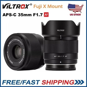 VILTROX 35mm F1.7 XF Mount Lens Large Aperture APS-C STM Auto Focus for Fuji X - Picture 1 of 12
