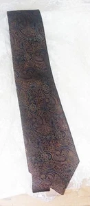 Stafford Men's Necktie 100% Silk Navy and Burgundy Paisley Ships Free - Picture 1 of 5