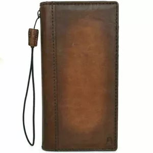 Genuine Vintage Leather Case for OnePlus 9 Wallet Book Soft Luxury Oiled cover - Picture 1 of 10
