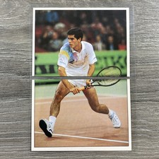 RARE 1992 PANINI TENNIS ATP TOUR ROOKIE Pete Sampras USA 2 Piece Sticker 189 190