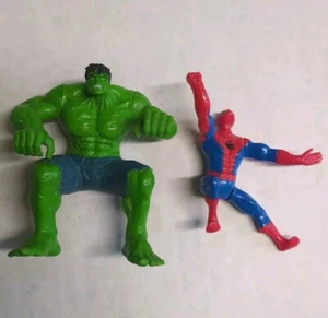 The Incredible Hulk Bike Riding Action Figure 5” & 1996 BK Burger King Spiderman - Picture 1 of 16