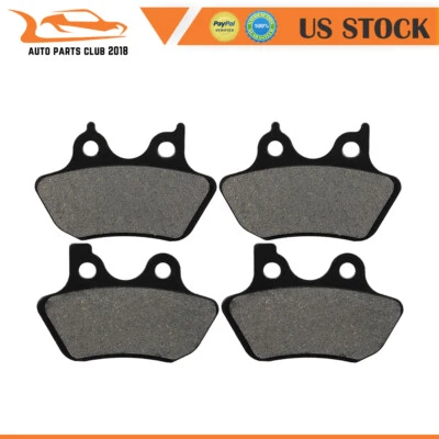 For Harley Davidson Fatboy Front Rear Carbon fiber Brake Pads - Image 1 of 4