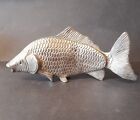 Carp Koi Fish Napkin Menu Letter Holder Silver Plate