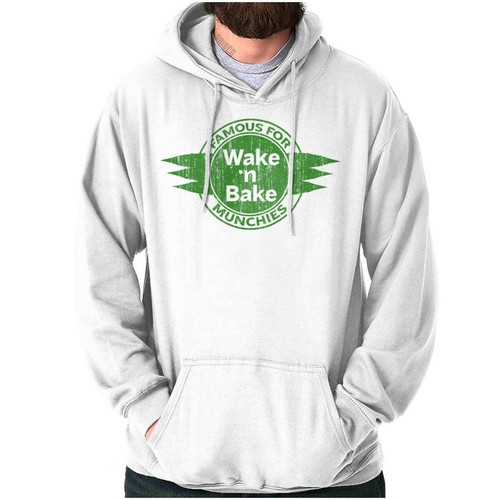 VETEMENTS Felpa con cappuccio a maniche lunghe Famous For Munchies Wake N Bake marijuana adulta