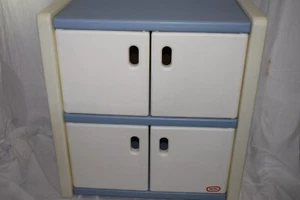 Little Tikes Tykes Vintage Dresser Cabinet Storage Blue Changing Table VGUC - Picture 1 of 10
