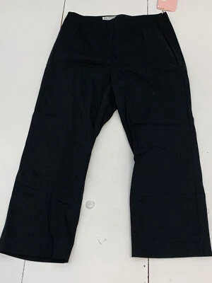 Calça Feminina Erik Stewart Cropped Tamanho 4 Preta Pequena Perna Reta Nova - Imagem 1 de 4