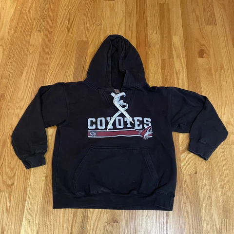 Arizona Coyotes Old Time Hockey Black Sweatshirt Sz Medium Drawstring Hoodie Cover