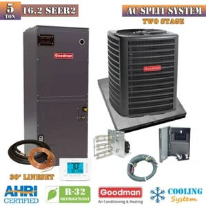 Goodman 5 Ton 16.2 SEER2 Split AC Multi-Position Air Handler W/ 30' Install Kit - Picture 1 of 9