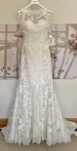 7 🟠 Terence by Pronovias | Size 10 | Ivory Lace Wedding Dress - Picture 1 of 9