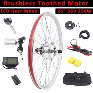 Bicicleta eléctrica 26 pulgadas 36V 250W bicicleta trasera kit de conversión bicicleta eléctrica kit LCD de conversión - Imagen 1 de 8
