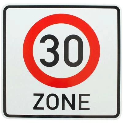 Verkehrs-Schild Inicio Zone 30 Cumpleaños Verkehrszeichen 30. Geburtstags-Schild - Imagen 1 de 3