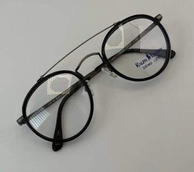 Vintage POLO RALPH LAUREN 536 Eyeglass 90s Round Eyewear Black Antique Grey - Image 1 of 4