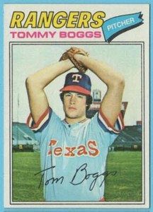 1977 Topps Tommy Boggs #328 Rookie Texas Rangers