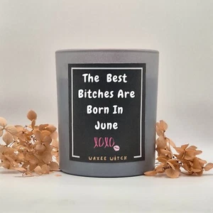 Funny June Birthday Friends Gift Candle Christmas Present For Her - Picture 1 of 4