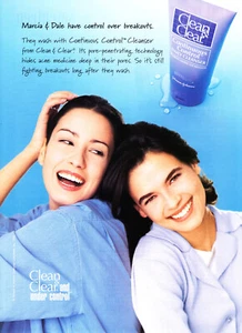 CLEAN & CLEAR magazine AD #22 RARE 1999 PRETTY YOUNG women BLUE - Picture 1 of 2
