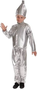 Kids Tin Boy Costume S - XL Boys Girls Wizard of Oz Tinman Fancy Dress Book Week - Picture 1 of 5