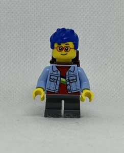 NUEVO LEGO School Boy Son Gafas Denim Mochila 60329 Minifigura - Imagen 1 de 5