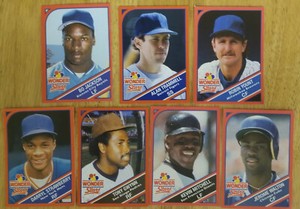 Lot of 7 - 1990 WONDER BREAD STARS Bo Jackson, Tony Gwynn, Strawberry, Yount