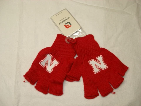 Logofit Nebraska Cornhuskers Fingerless Knit Gloves - NWT Cover